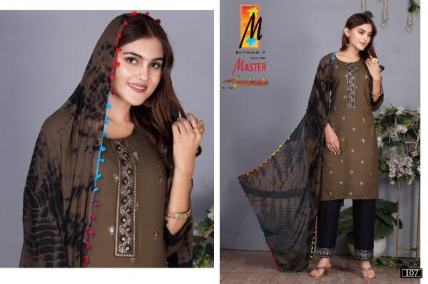 Master Soulmate Festive Wear Rayon Kurti Pant With Dupatta